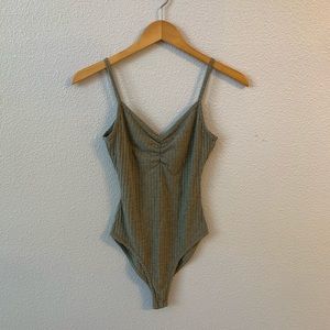 Grey Ribbed Body Suit